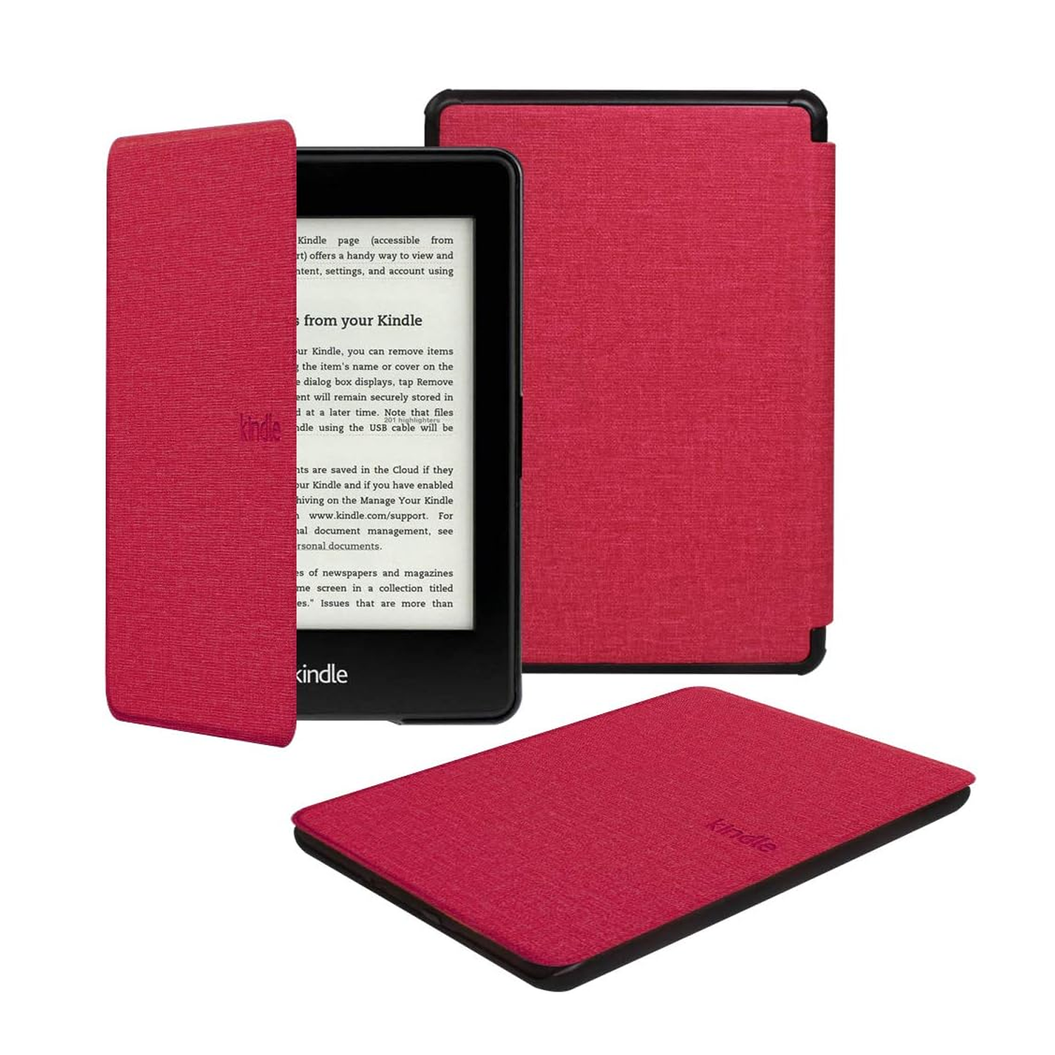  Funda de cuero para Kindle Paperwhite, color rosa fucsia - no es  compatible con la versión