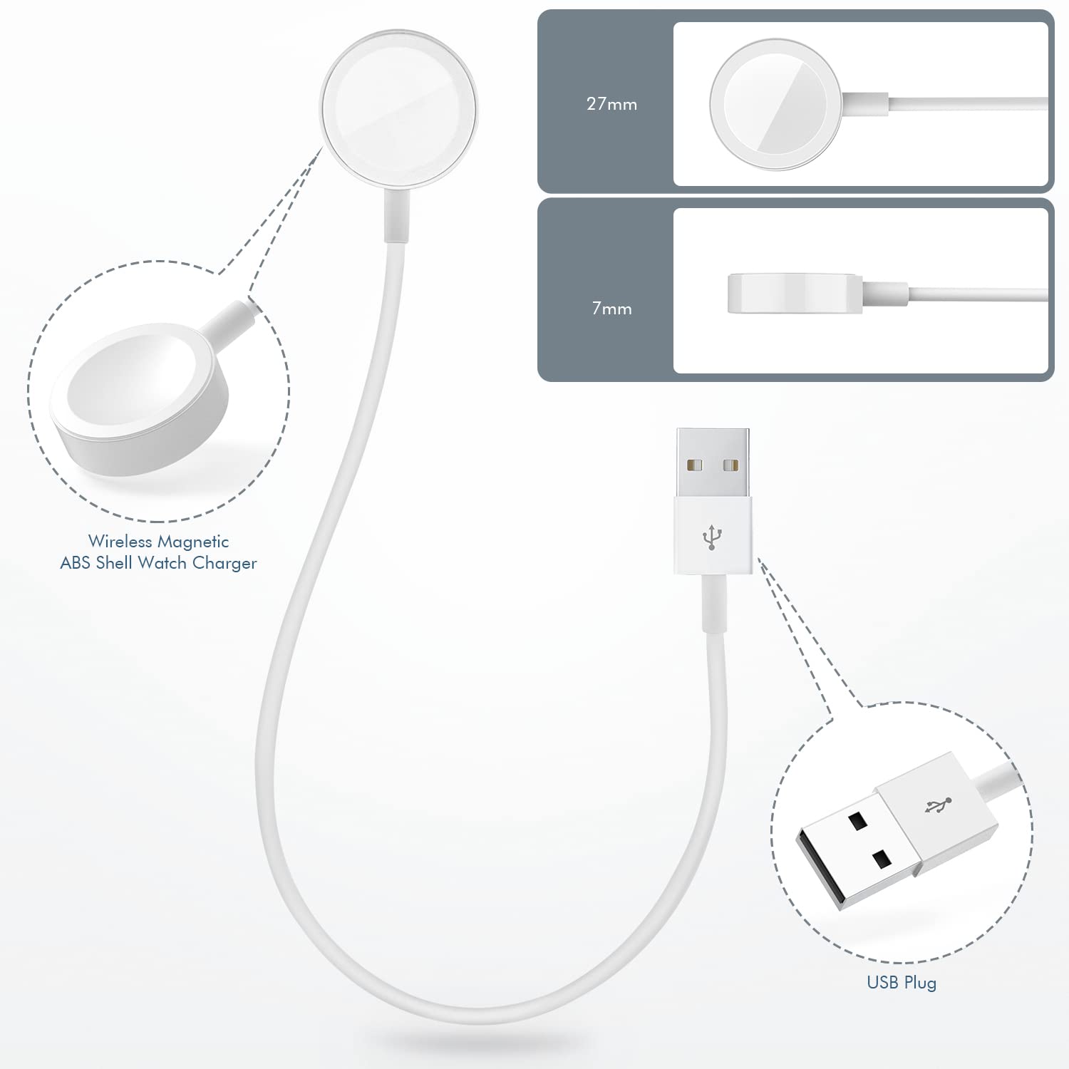 Cargador Magnetico Compatible Apple Watch USB - Outtec Argentina - Tienda  Online